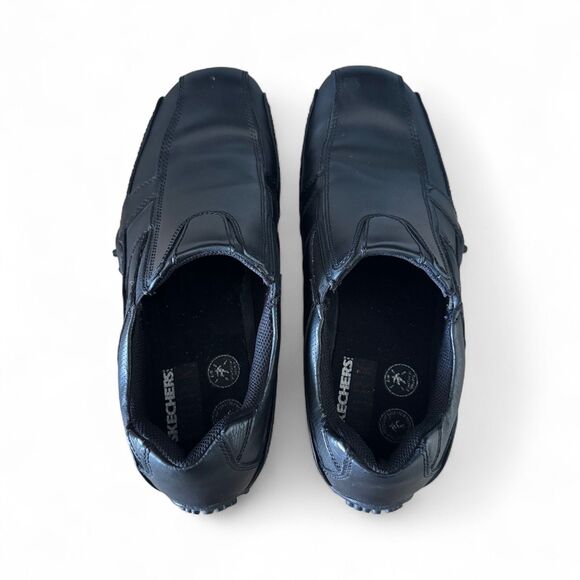 Skechers Work Mens Rockland Hooper Slip Resistant Slip-On Shoes Size 8.5 Black - Picture 7 of 11